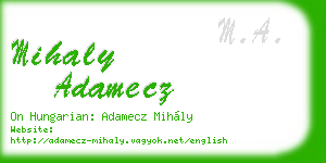 mihaly adamecz business card